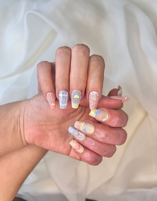 Delux Nails Lab Pastel Heart Pop