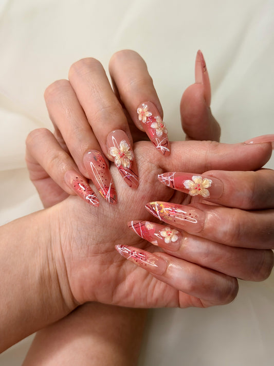 Delux Nails Lab Crimson Flower