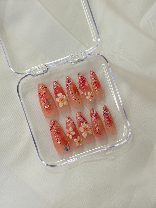 Delux Nails Lab Crimson Flower