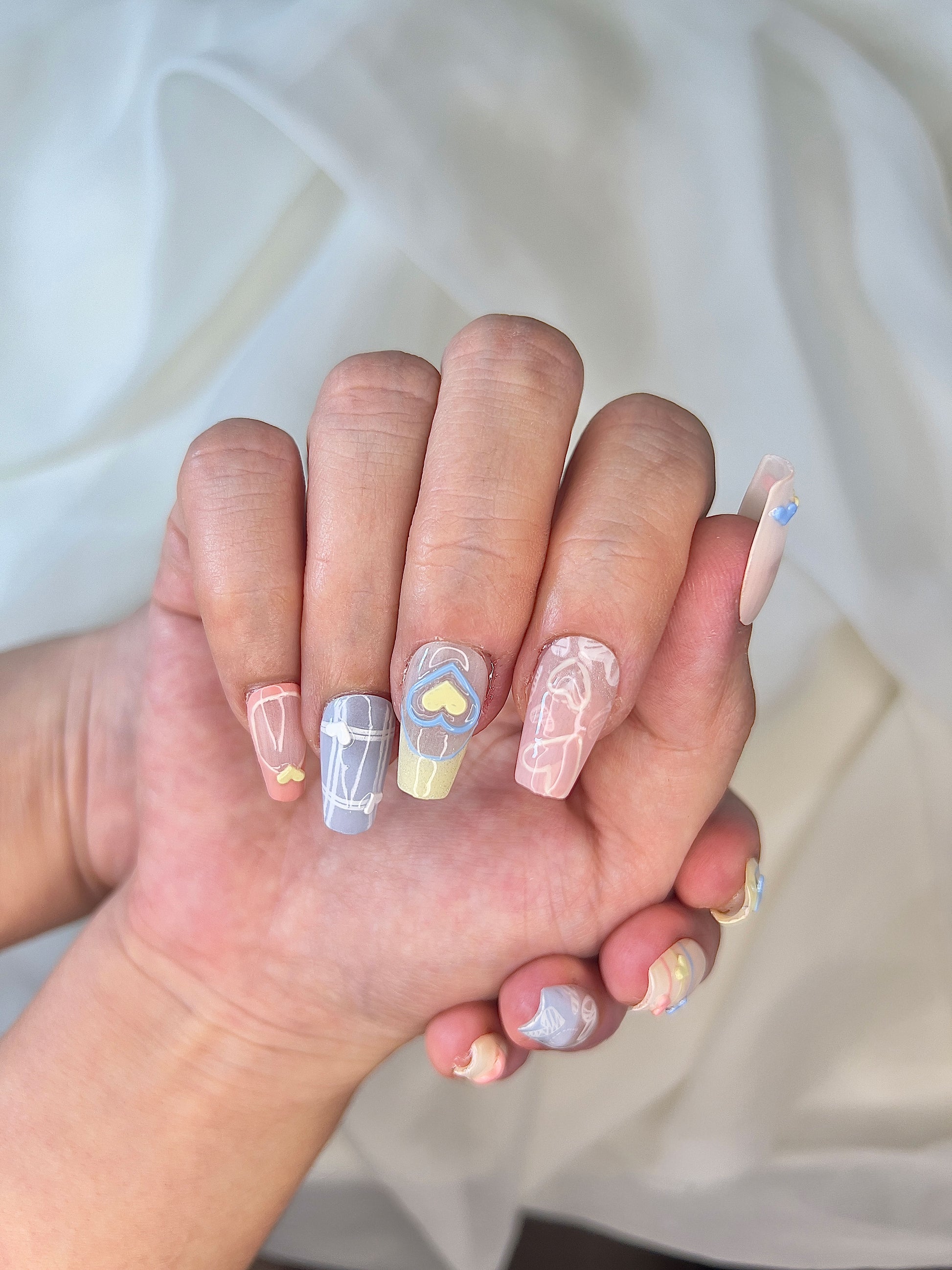 Delux Nails Lab Pastel Heart Pop