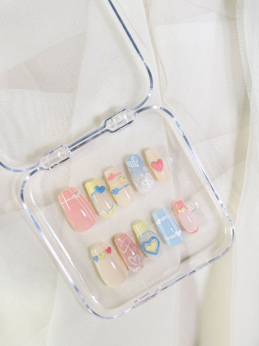 Delux Nails Lab Pastel Heart Pop
