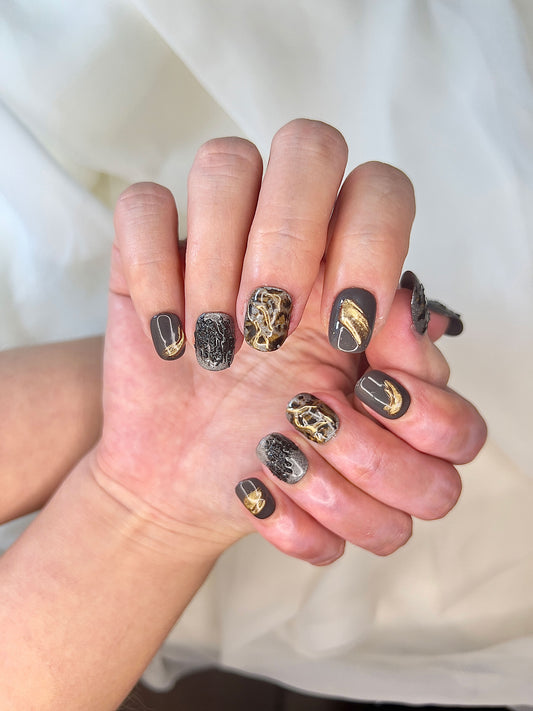 Delux Nails Lab Midnight Leopard