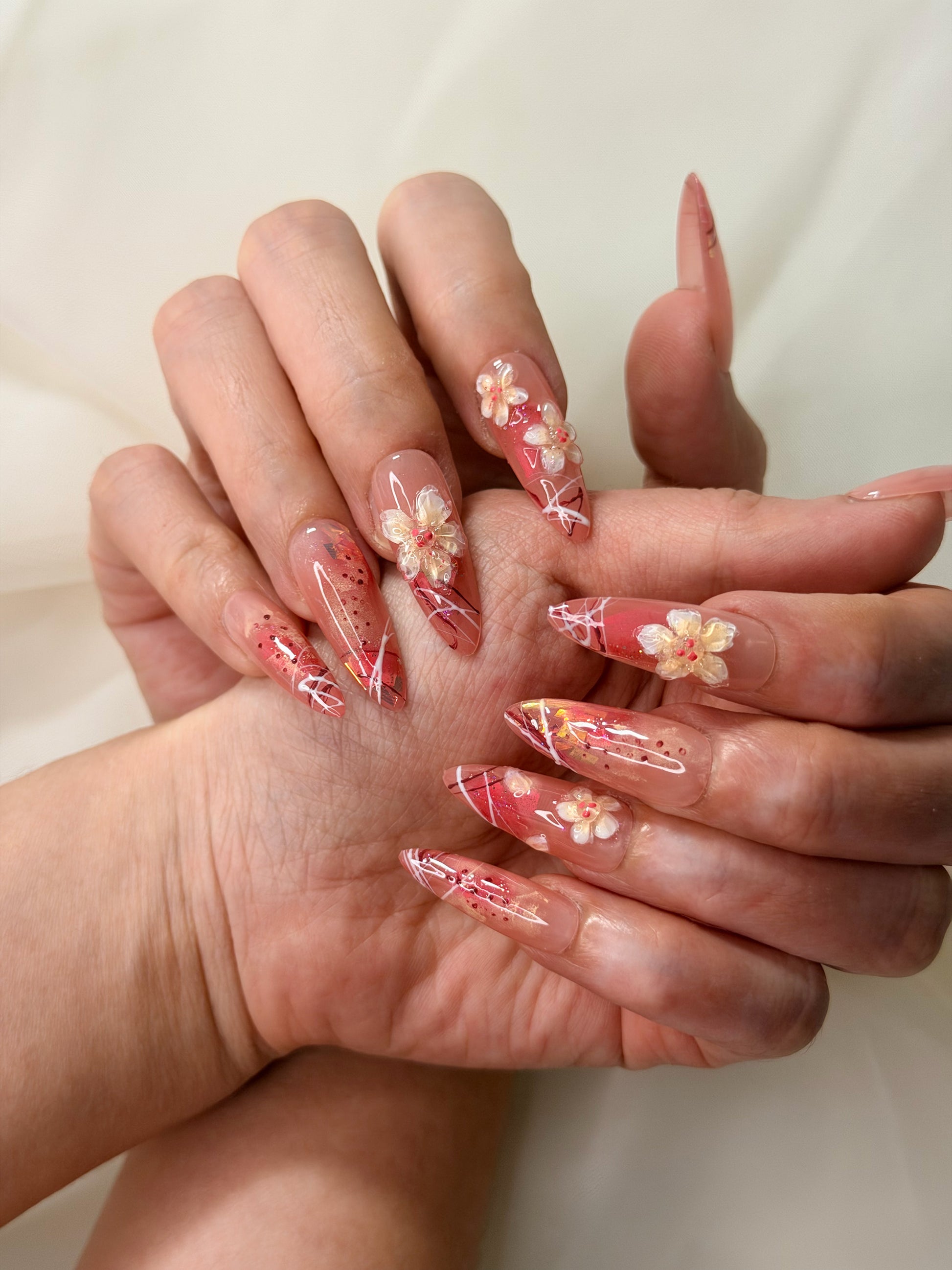 Delux Nails Lab Crimson Flower