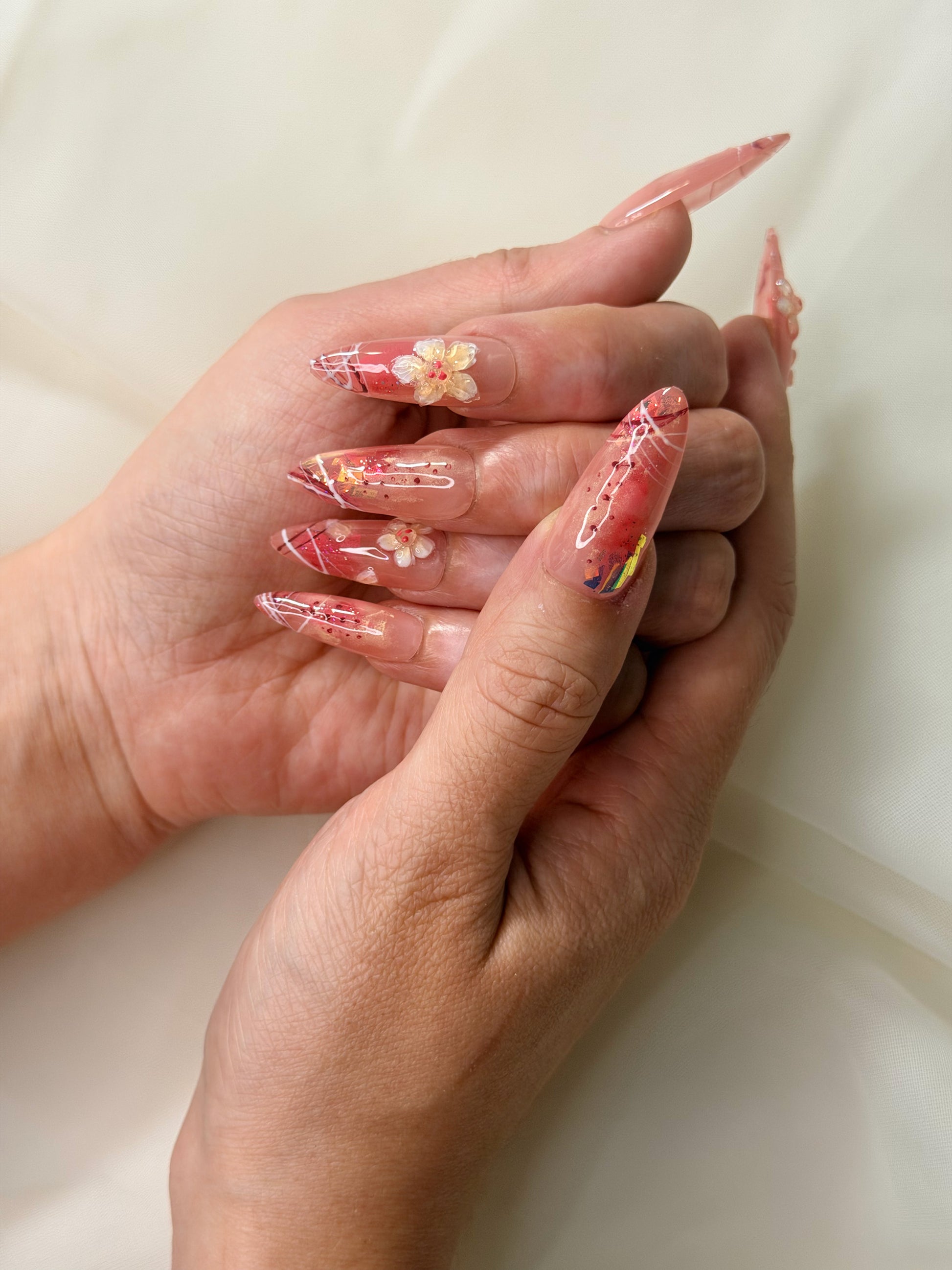 Delux Nails Lab Crimson Flower
